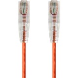 Monoprice SlimRun Cat6 28AWG UTP Ethernet Network Cable, 1ft Orange