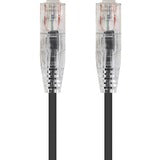 Monoprice SlimRun Cat6 28AWG UTP Ethernet Network Cable, 1ft Black