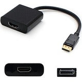 HP QK108AV Compatible DisplayPort 1.2 Male to HDMI 1.3 Female Black Adapter Which Requires DP++ For Resolution Up to 2560x1600 (WQXGA)