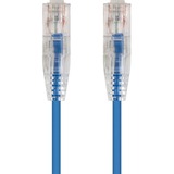 Monoprice SlimRun Cat6 28AWG UTP Ethernet Network Cable, 14ft Blue