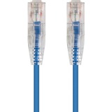 Monoprice SlimRun Cat6 28AWG UTP Ethernet Network Cable, 1ft Blue
