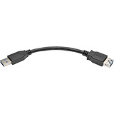 Tripp Lite 6 Inch USB 3.0 SuperSpeed Extension Cable A Male to A Female Black