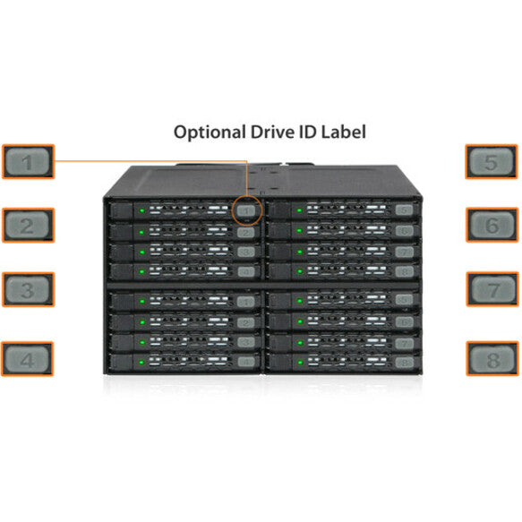 Icy Dock ToughArmor MB516SP-B Drive Enclosure for 5.25" - Serial ATA, Mini-SAS HD Host Interface Internal - Black