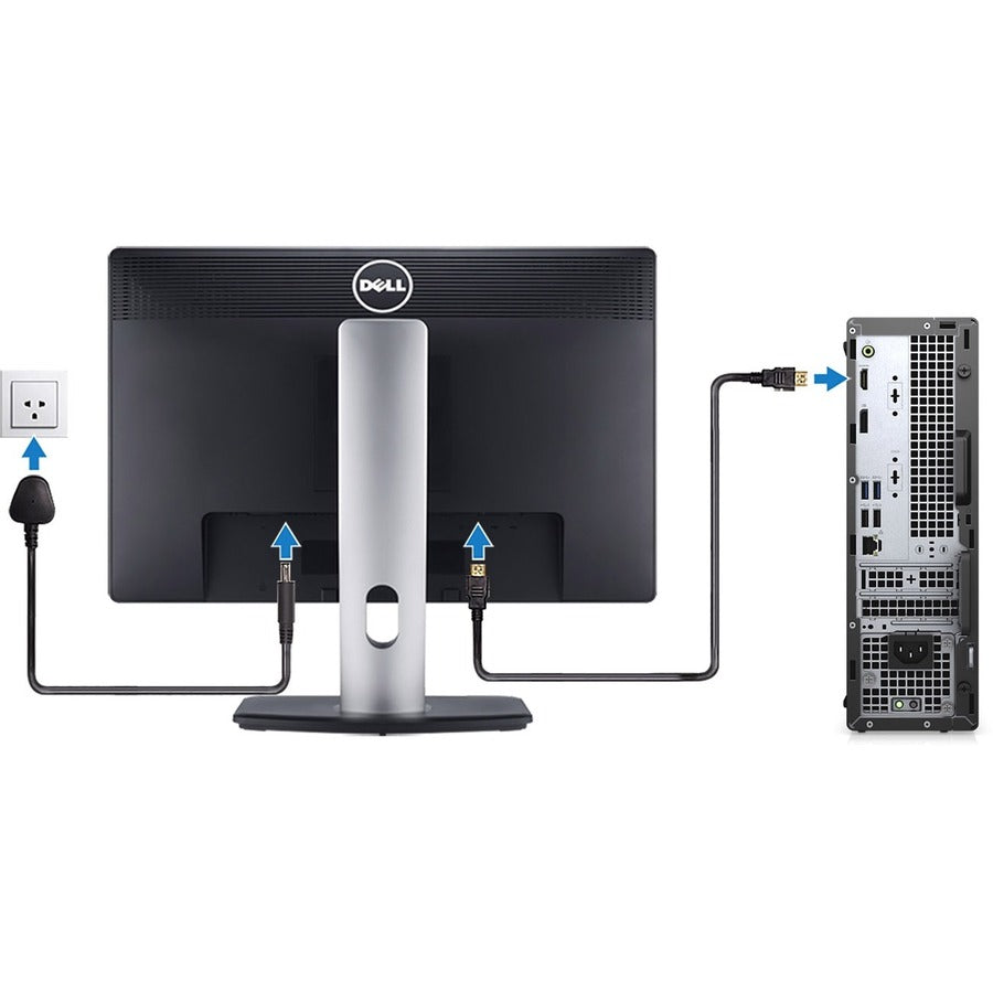 Dell OptiPlex 3000 3080 Desktop Computer - Intel Core i5 10th Gen i5-10505 Hexa-core (6 Core) 3.20 GHz - 8 GB RAM DDR4 SDRAM - 1 TB HDD - Small Form Factor - Black