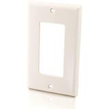 C2G Decorative Style Single Gang Wall Plate - White
