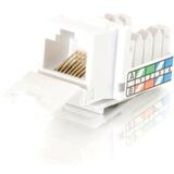 C2G 90&deg; Cat5E RJ45 UTP Keystone Jack - White