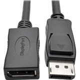 Tripp Lite DisplayPort Extension Cable 4K w/ Latches HDCP 2.2 M/F 3ft 3'