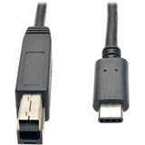 Tripp Lite 3ft USB 3.1 Gen 2 USB-C to USB-B Cable 10 Gbps M/M Fast Charging
