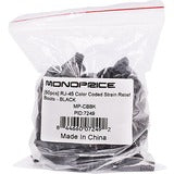 Monoprice RJ45 Strain Relief Boots, 50 PCS/Pack, Black