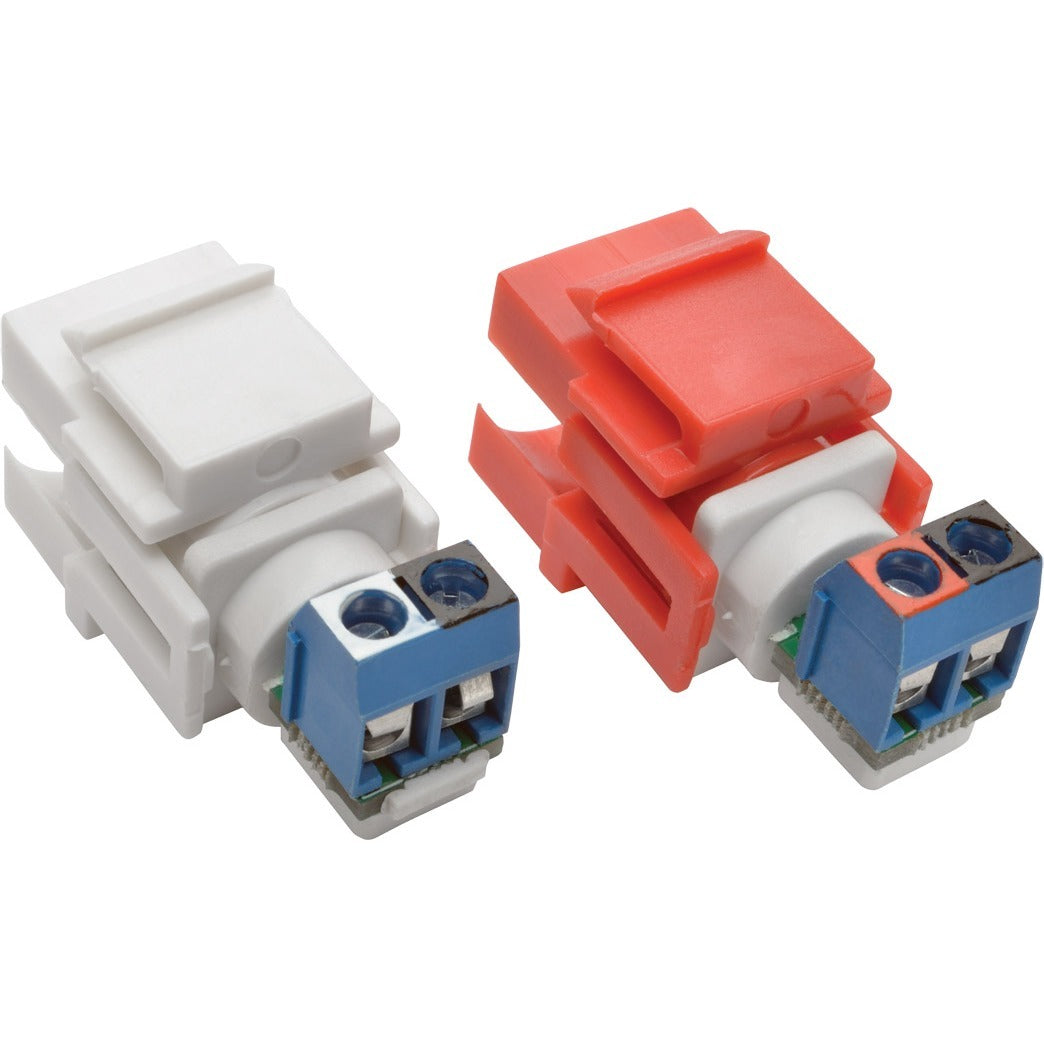 Tripp Lite RCA Female Audio to Screw Terminal Keystone Jack Kit, Red/White