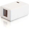 C2G 1-Port Keystone Jack Surface Mount Box - White