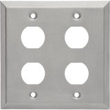 Tripp Lite RJ45 Bulkhead Wall Plate 4 Cutouts Industrial Metal Single Gang