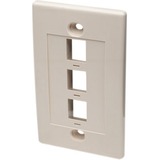 Intellinet Network Solutions 3 Outlet Wall Plate, Ivory