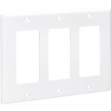 Tripp Lite Triple-Gang Faceplate, Decora Style - Vertical, White
