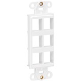 Tripp Lite Center Plate Insert, Decora Style - Vertical, 6 Ports