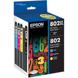 Epson DURABrite Ultra 802XL Original Ink Cartridge - Combo Pack - Black, Cyan, Magenta, Yellow