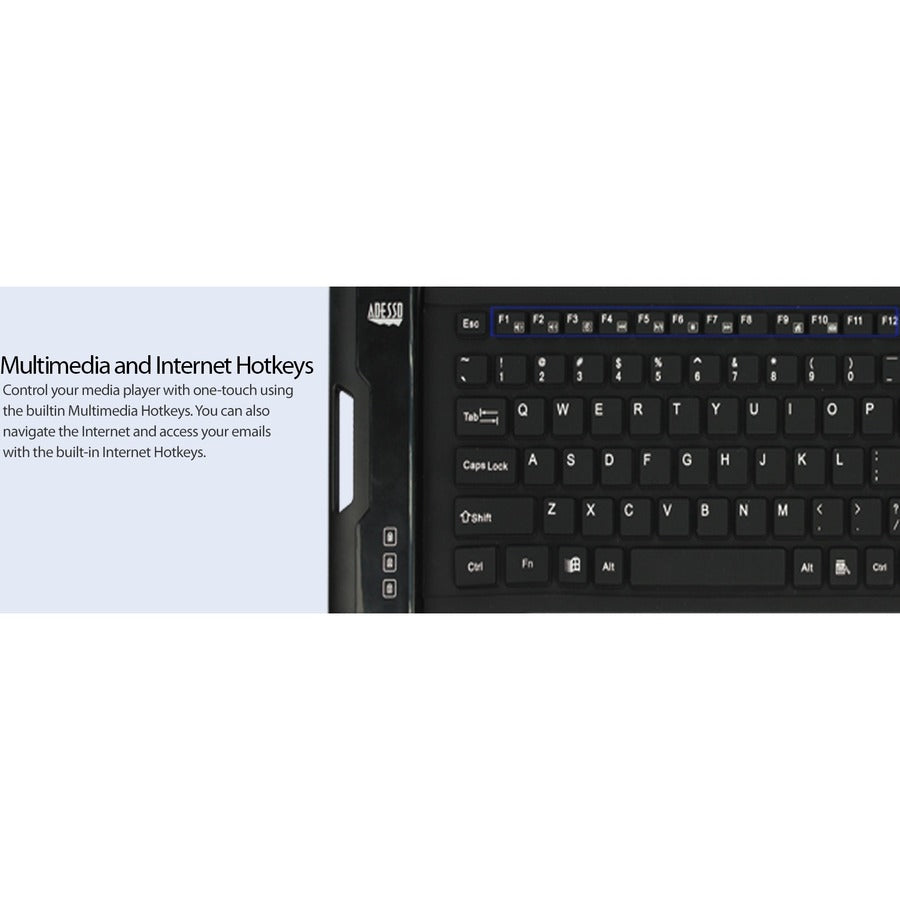 Adesso Antimicrobial Waterproof Flex Keyboard (Compact Size)
