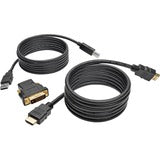 Tripp Lite 6ft HDMI DVI USB KVM Cable Kit USB A/B Keyboard Video Mouse 6'