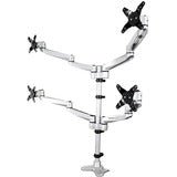 StarTech.com Desk Mount Quad Monitor Arm - 4 VESA Displays up to 27" -Premium Ergonomic Articulating Adjustable Pole Mount - Clamp/Grommet