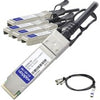 AddOn HP JG330A Compatible TAA Compliant 40GBase-CU QSFP+ to 4xSFP+ Direct Attach Cable (Passive Twinax, 3m)