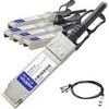 AddOn IBM 49Y7888 Compatible TAA Compliant 40GBase-CU QSFP+ to 4xSFP+ Direct Attach Cable (Passive Twinax, 5m)