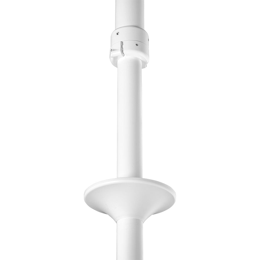 Atdec ceiling mount for large display, short pole - Loads up to 143lb - White - Universal VESA up to 800x500