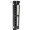 Tripp Lite Cat5 / Cat5e Wall-Mount PoE Patch Panel 12-Port 110 568A/B RJ45