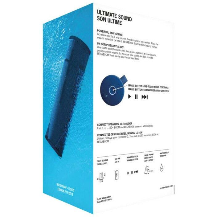 Ultimate Ears MEGABOOM 3 Portable Bluetooth Speaker - Lagoon Blue