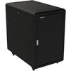 StarTech.com 18U 19" Server Rack Cabinet - 4 Post Adjustable Depth (6-32") Locking Knock Down Enclosure - Mobile w/Glass Door & Casters