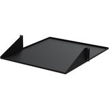 StarTech.com 2U 19" 2-Post Network Rack Cabinet Shelf 20in Deep Center Mount Cantilever Tray Rackmount for AV/Data Equipment 75lb Capacity