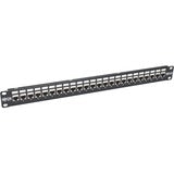 Tripp Lite 24-Port Cat6a Patch Panel Shielded Feedthrough Rackmount RJ45 1U
