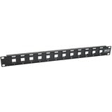 Tripp Lite 12-Port Keystone Blank Patch Panel RJ45 USB HDMI Cat5/Cat6 1URM