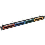 Tripp Lite 24-Port Cat5/Cat5e Patch Panel Color-Coded 110 RJ45 Ethernet 568B