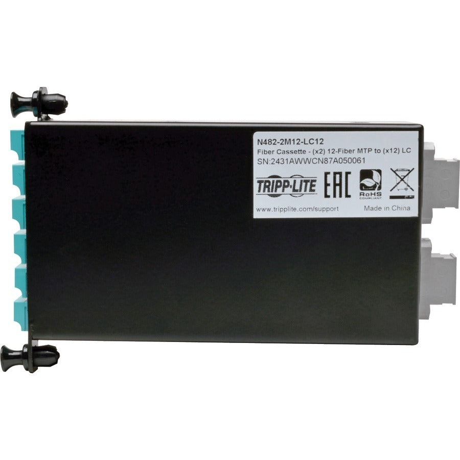 Tripp Lite 12-Fiber Patch Panel 2 MTP/MPO to 12 LC 10Gb Breakout Cassette