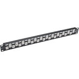 Tripp Lite 24-Port Cat6a Cat6 Cat5e Feed-Through Patch Panel Offset RJ45 1U