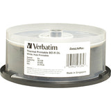 Verbatim BD-R DL 50GB 6X DataLifePlus White Thermal Printable, Hub Printable - 25pk Spindle