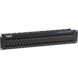 Black Box CAT5e Feed-Through Patch Panel - 2U, Unshielded, 48-Port