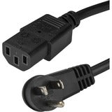 StarTech.com 6 ft Power Cord - Right-Angle NEMA 5-15P to C13 - Computer Power Cord - C13 Power Cord - Right Angle Power Cord