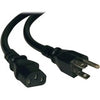 Tripp Lite 12ft Computer Power Cord Cable 5-15P to C13 Heavy Duty 15A 14AWG 12'