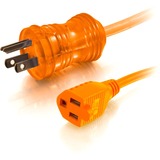 C2G 50ft 16AWG Hospital Grade Power Extension Cable (NEMA 5-15P to NEMA 5-15R) - Orange
