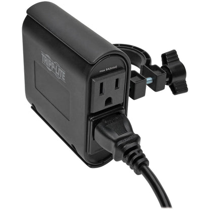 Tripp Lite AC/USB Charging Clip for Display Mounts w/ 2 USB Ports & 2 5-15R