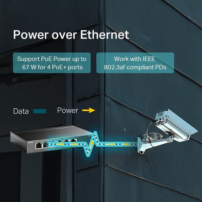TP-Link 6-Port 10/100Mbps Desktop Switch with 4-Port PoE+