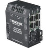 Black Box Fast Ethernet (100-Mbps) Hardened Temperature Switch - (4) 10/100-Mbps Copper RJ45, (2) 100-Mbps Multimode Fiber, 1300nm, 2km, ST, 24V DC-Power