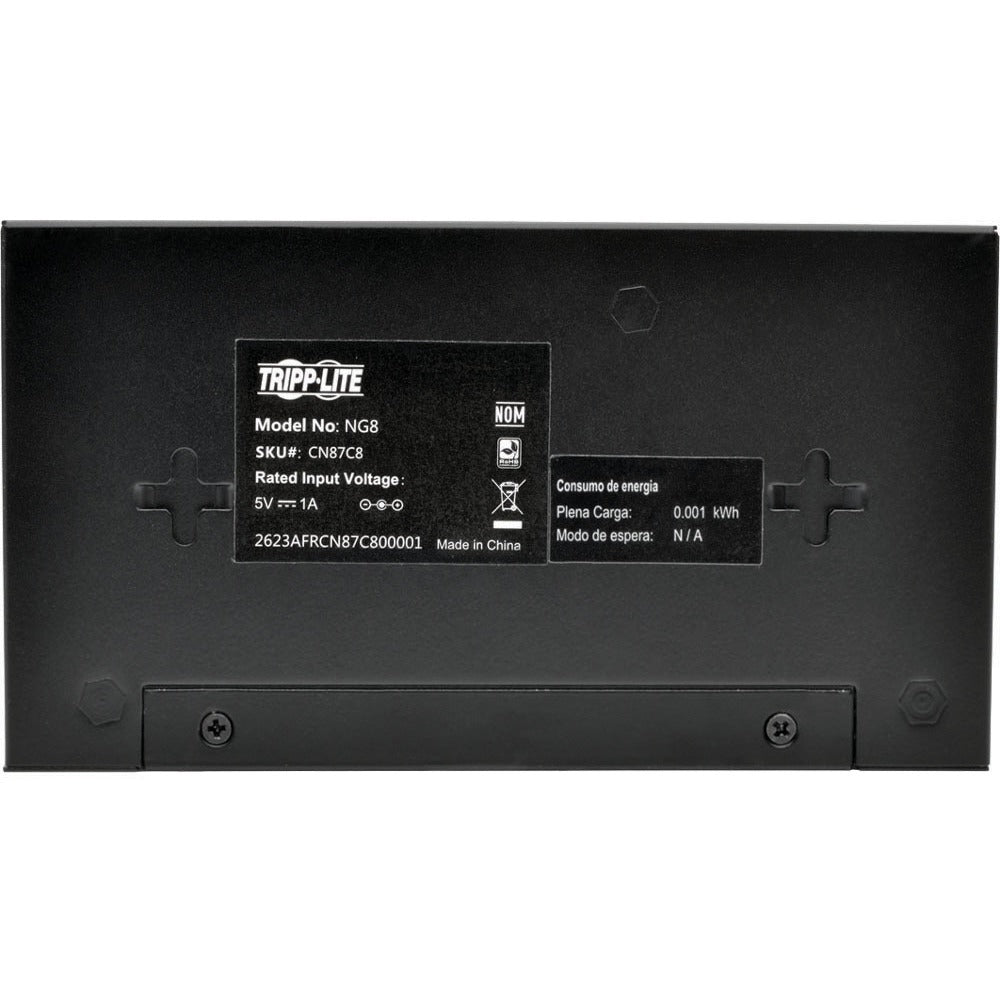 Tripp Lite 8-Port Gigabit Ethernet Switch Desktop Metal Unmanaged Switch 10/100/1000 Mbps