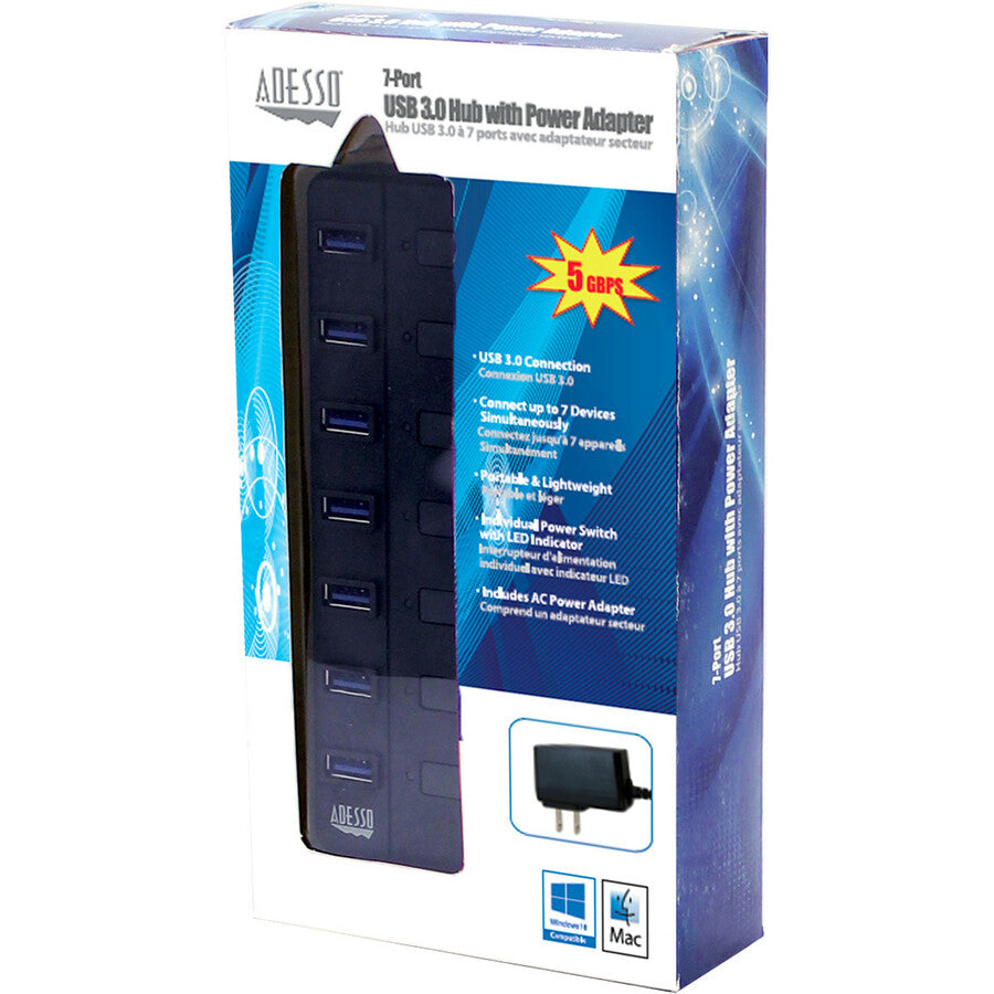 Concentrateur USB 3.0 à 10 ports avec interrupteurs d'alimentation