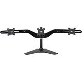 Amer Mounts Stand Based Triple Monitor Mount for three 15"-24" LCD/LED Flat Panel Screens