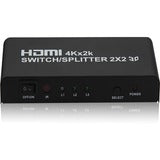 4XEM 2 Port HDMI 4K Splitter